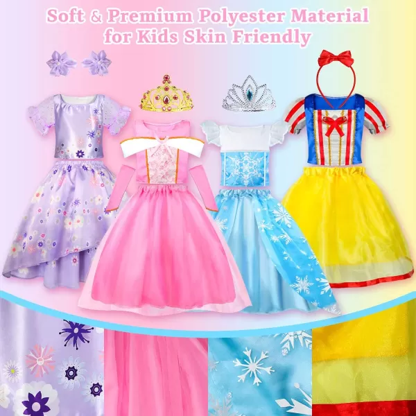 Meland Princess Dresses for Girls  Dress up Clothes for Little Girls  Princess Toys Gift Girls 38 Pretend PlayPrincess