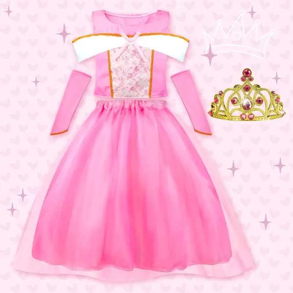 Meland Princess Dresses for Girls  Dress up Clothes for Little Girls  Princess Toys Gift Girls 38 Pretend PlayPrincess