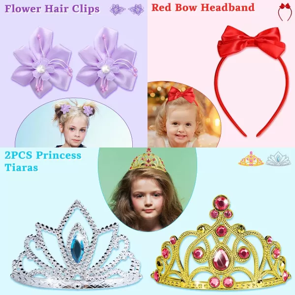 Meland Princess Dresses for Girls  Dress up Clothes for Little Girls  Princess Toys Gift Girls 38 Pretend PlayPrincess