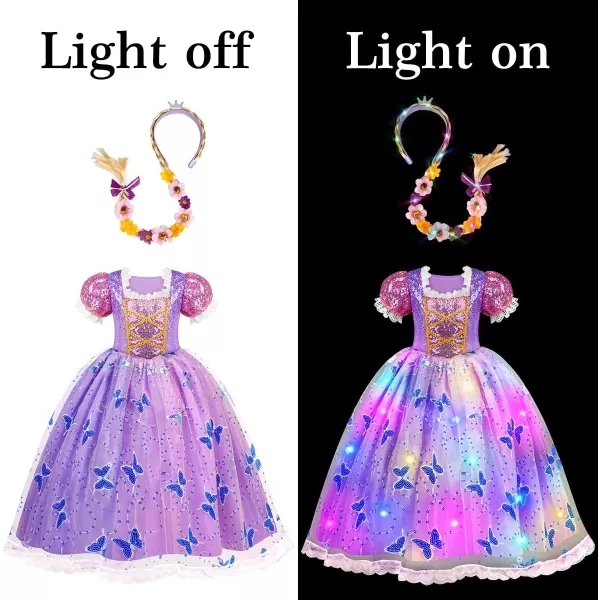 Meland Princess Dresses for Girls  Light Up Princess Costume for Little Girls Halloween Costumes for Girls Toddler Age 38Meland Princess Dresses for Girls  Light Up Princess Costume for Little Girls Halloween Costumes for Girls Toddler Age 38