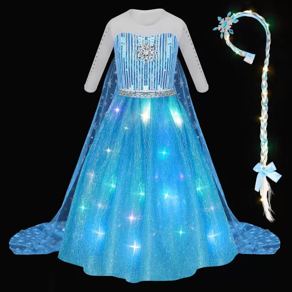 Meland Princess Dresses for Girls  Princess Costume with Long Cape for Girls Age 38 Year Old for Birthday Halloween PartyMeland Princess Dresses for Girls  Princess Costume with Long Cape for Girls Age 38 Year Old for Birthday Halloween Party