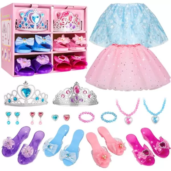 Meland Princess Dress Up Shoes  Princess Toys for Girls Age 3456 Year Old for Birthday Christmas GiftPrincess Shoes