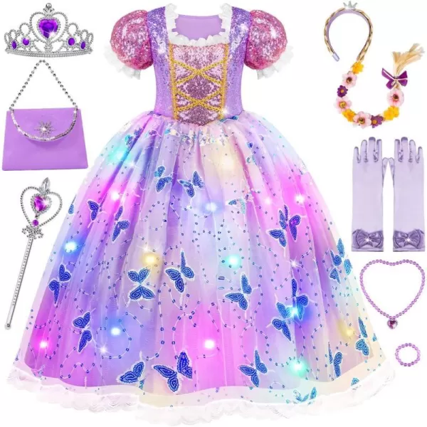 Meland Princess Dresses for Girls  Light Up Princess Costume for Little Girls Halloween Costumes for Girls Toddler Age 38Meland Princess Dresses for Girls  Light Up Princess Costume for Little Girls Halloween Costumes for Girls Toddler Age 38