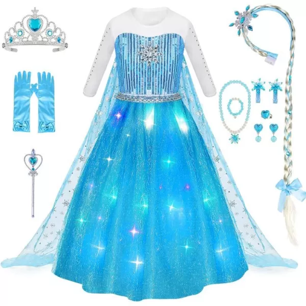 Meland Princess Dresses for Girls  Princess Costume with Long Cape for Girls Age 38 Year Old for Birthday Halloween PartyMeland Princess Dresses for Girls  Princess Costume with Long Cape for Girls Age 38 Year Old for Birthday Halloween Party