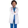 imageMeland Doctor Costume for Girls  Kids Scrubs with Lab Coat ampamp Carry Bag Doctor Dress Up for Halloween Career Day Role PlayBlue