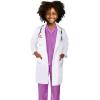 imageMeland Doctor Costume for Girls  Kids Scrubs with Lab Coat ampamp Carry Bag Doctor Dress Up for Halloween Career Day Role PlayPurple