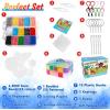 imageMeland Fuse Beads  24000pcs Fuse Beads Kit for Kids 24 Color 5MM Iron Beads Set with 4 Fluorescence Color 6 Pegboards  Craft Kits Gifts for Birthday Christmas24000PCS