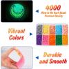 imageMeland Fuse Beads  24000pcs Fuse Beads Kit for Kids 24 Color 5MM Iron Beads Set with 4 Fluorescence Color 6 Pegboards  Craft Kits Gifts for Birthday Christmas24000PCS