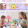 imageMeland Fuse Beads  24000pcs Fuse Beads Kit for Kids 24 Color 5MM Iron Beads Set with 4 Fluorescence Color 6 Pegboards  Craft Kits Gifts for Birthday Christmas24000PCS with Iron