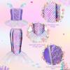 imageMeland Mermaid Dress  Little Mermaid Costume with Bag for Girls 38 Birthday GiftMermaid Dress