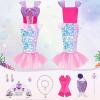 imageMeland Mermaid Dress  Little Mermaid Costume with Bag for Girls 38 Birthday GiftSequin Mermaid Dress