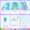 imageMeland Princess Dress Up for Girls 38 11Pcs Mermaid Cape with Crown Dress Up Clothes Birthday Gift Toys for Girls ToddlersBlue