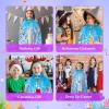 imageMeland Princess Dress Up for Girls 38 11Pcs Mermaid Cape with Crown Dress Up Clothes Birthday Gift Toys for Girls ToddlersBlue