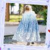 imageMeland Princess Dress Up for Girls 38 11Pcs Mermaid Cape with Crown Dress Up Clothes Birthday Gift Toys for Girls ToddlersIce Blue