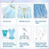 imageMeland Princess Dress Up for Girls 38 11Pcs Mermaid Cape with Crown Dress Up Clothes Birthday Gift Toys for Girls ToddlersIce Blue