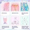 imageMeland Princess Dress Up for Girls 38 11Pcs Mermaid Cape with Crown Dress Up Clothes Birthday Gift Toys for Girls ToddlersPink