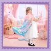 imageMeland Princess Dress Up for Girls 38 11Pcs Mermaid Cape with Crown Dress Up Clothes Birthday Gift Toys for Girls ToddlersPink