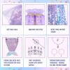 imageMeland Princess Dress Up for Girls 38 11Pcs Mermaid Cape with Crown Dress Up Clothes Birthday Gift Toys for Girls ToddlersPurple