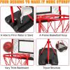 imageMeland Toddler Basketball Hoop Pink 4in1 Kids Basketball Hoop for Indoor Outdoor Play Tball Set with Baseball Pop Up Machine Girls Toys Birthday GiftAn Updated Sturdy Basketball Hoop