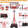 imageMeland Toddler Basketball Hoop Pink 4in1 Kids Basketball Hoop for Indoor Outdoor Play Tball Set with Baseball Pop Up Machine Girls Toys Birthday GiftAn Updated Sturdy Basketball Hoop