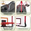 imageMeland Toddler Basketball Hoop Pink 4in1 Kids Basketball Hoop for Indoor Outdoor Play Tball Set with Baseball Pop Up Machine Girls Toys Birthday GiftBasketball Hoop with Electronic Scoreboard