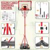 imageMeland Toddler Basketball Hoop Pink 4in1 Kids Basketball Hoop for Indoor Outdoor Play Tball Set with Baseball Pop Up Machine Girls Toys Birthday GiftBasketball Hoop with Electronic Scoreboard