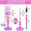 imageMeland Toddler Basketball Hoop Pink 4in1 Kids Basketball Hoop for Indoor Outdoor Play Tball Set with Baseball Pop Up Machine Girls Toys Birthday GiftToddler Pink Basketball Hoop with Tball Set
