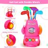 imageMeland Toddler Golf Set  Kids Golf Club Set Toddler Kids Toys for 3 4 5 6 Years Old Boys Girls Birthday GiftPink