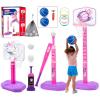 Toddler Pink Basketball Hoop with Tball Set