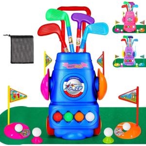 imageMeland Toddler Golf Set  Kids Golf Club Set Toddler Kids Toys for 3 4 5 6 Years Old Boys Girls Birthday GiftBlue