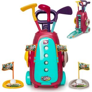 imageMeland Toddler Golf Set  Kids Golf Club Set Toddler Kids Toys for 3 4 5 6 Years Old Boys Girls Birthday GiftRed