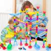 image247Pcs Marble Run with Motorized Elevator Construction Building Blocks Toys with 30 Glass Marbles and 30 Glow in The Dark Marbles STEM Gifts for Boys and Girls208pcs with LED Marbles