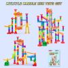 image247Pcs Marble Run with Motorized Elevator Construction Building Blocks Toys with 30 Glass Marbles and 30 Glow in The Dark Marbles STEM Gifts for Boys and Girls247pcs with Motorized Elevator