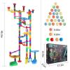 image247Pcs Marble Run with Motorized Elevator Construction Building Blocks Toys with 30 Glass Marbles and 30 Glow in The Dark Marbles STEM Gifts for Boys and Girls153pcs with LED Marbles