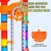 image247Pcs Marble Run with Motorized Elevator Construction Building Blocks Toys with 30 Glass Marbles and 30 Glow in The Dark Marbles STEM Gifts for Boys and Girls247pcs with Motorized Elevator