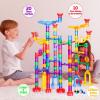 image247Pcs Marble Run with Motorized Elevator Construction Building Blocks Toys with 30 Glass Marbles and 30 Glow in The Dark Marbles STEM Gifts for Boys and Girls132pcs with Glowing Marbles