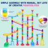 image247Pcs Marble Run with Motorized Elevator Construction Building Blocks Toys with 30 Glass Marbles and 30 Glow in The Dark Marbles STEM Gifts for Boys and Girls208pcs with LED Marbles