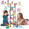 image247Pcs Marble Run with Motorized Elevator Construction Building Blocks Toys with 30 Glass Marbles and 30 Glow in The Dark Marbles STEM Gifts for Boys and Girls153pcs with LED Marbles