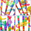 image247Pcs Marble Run with Motorized Elevator Construction Building Blocks Toys with 30 Glass Marbles and 30 Glow in The Dark Marbles STEM Gifts for Boys and Girls153pcs with LED Marbles