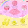 imageMeland Light Up Princess Dress Up  Dress Up Clothes for Girls with Skirts Princess Purse ampamp Light Up Play Shoes Princess Toys Gift for Toddler Girls Age 3456 Year Old for Birthday ChristmasYellow