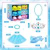 imageMeland Light Up Princess Dress Up  Dress Up Clothes for Girls with Skirts Princess Purse ampamp Light Up Play Shoes Princess Toys Gift for Toddler Girls Age 3456 Year Old for Birthday ChristmasYellow