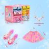imageMeland Light Up Princess Dress Up  Dress Up Clothes for Girls with Skirts Princess Purse ampamp Light Up Play Shoes Princess Toys Gift for Toddler Girls Age 3456 Year Old for Birthday ChristmasLight