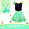 imageMeland Light Up Princess Dress Up  Dress Up Clothes for Girls with Skirts Princess Purse ampamp Light Up Play Shoes Princess Toys Gift for Toddler Girls Age 3456 Year Old for Birthday ChristmasGreen