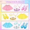 imageMeland Light Up Princess Dress Up  Dress Up Clothes for Girls with Skirts Princess Purse ampamp Light Up Play Shoes Princess Toys Gift for Toddler Girls Age 3456 Year Old for Birthday ChristmasYellow