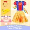 imageMeland Light Up Princess Dress Up  Dress Up Clothes for Girls with Skirts Princess Purse ampamp Light Up Play Shoes Princess Toys Gift for Toddler Girls Age 3456 Year Old for Birthday ChristmasGreen