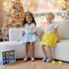 imageMeland Light Up Princess Dress Up  Dress Up Clothes for Girls with Skirts Princess Purse ampamp Light Up Play Shoes Princess Toys Gift for Toddler Girls Age 3456 Year Old for Birthday ChristmasYellow