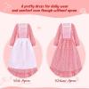 imageMeland Pioneer Dress for Girls  Colonial Floral Costume with Bonnet Apron ampamp Purse Pionner Outfit for Girls 310 YearsPink