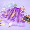 imageMeland Princess Dress Up  Dress Up Clothes for Girls with ToysChristmas Birthday Gift for Toddler Girls 345678 YearsPurple