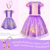 imageMeland Princess Dress Up  Dress Up Clothes for Girls with ToysChristmas Birthday Gift for Toddler Girls 345678 YearsPurple