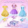 imageMeland Princess Dress Up for Girls 36 Dress Up Clothes for Girls with Princess Shoes Toy Birthday Gift for Toddlers GirlsPrincess